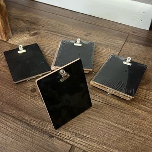 6 Pack Mini Clipboard Chalkboards for party labels etc.